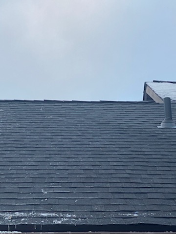 damaged roof of home